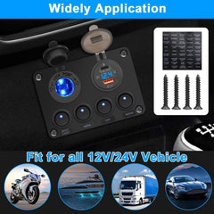Universal USB Type C 3.0 PD Charge Fast Charger Type C+USB Car Charger Socket 12V-24V for Car