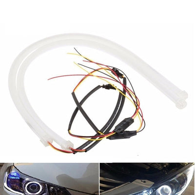 Premium Quality Flexible Soft Silicon 60 Cm Headlight DRL Water Proof With Running Indicator 2 pcs