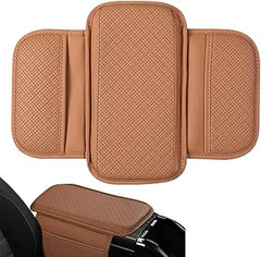 Universal Car Arm Pad PU Leather Armrest Seat Box Cover Protector 1 Pc(Brown)