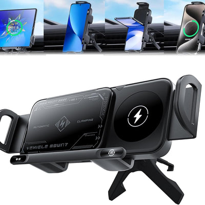 Universal Car Automatic Mobile Holder With Wireless Charger In Premium Quality 1 Pc