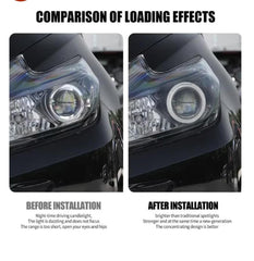 Universal Angel Eye Crystal Ring 2.5 Inch APP Control RGB LED for Car Headlight In Premium Quality 2 Pcs Set