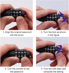1 Pc Universal Bike Helmet Lock with 4 Digit Combination High Security Anti-Theft Waterproof Bike Mini Elegant Style For Bike