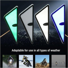2 Pcs Set Universal Motorcycle LED Devil Eyes Lights License Number Plate Decorative Lamp