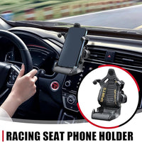 Universal Racing Seat Design Mobile Phone Holder Cell Phone Holder for All Cars 1 Pc(Yellow)