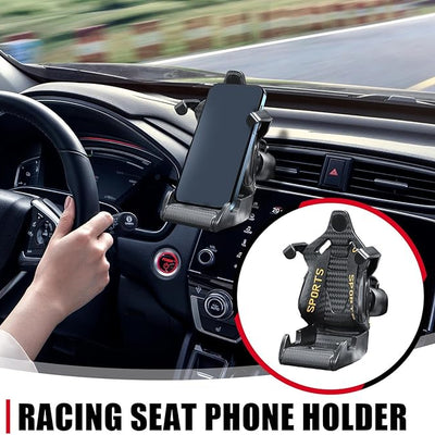 Universal Racing Seat Design Mobile Phone Holder Cell Phone Holder for All Cars 1 Pc(Yellow)