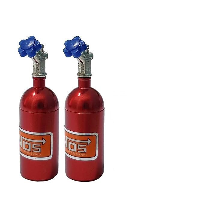 Universal Car Perfume Metal Simulation Nitrogen Bottle Decoration Accessory Nos Bottle for Car (Red)