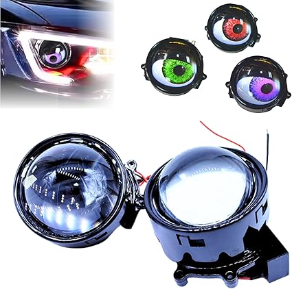 Universal Demon Eyes Light for Cars 12V Demon Eye Light LED Dynamic Devil Eye Car Lights 2 Pcs Set