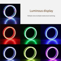 Universal Angel Eye Crystal Ring 2.5 Inch APP Control RGB LED for Car Headlight In Premium Quality 2 Pcs Set