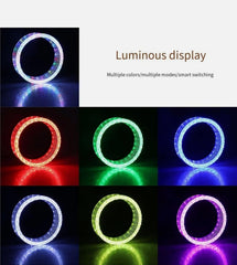 Universal Angel Eye Crystal Ring 2.5 Inch APP Control RGB LED for Car Headlight In Premium Quality 2 Pcs Set