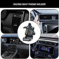Universal Racing Seat Design Mobile Phone Holder Cell Phone Holder for All Cars 1 Pc(Yellow)