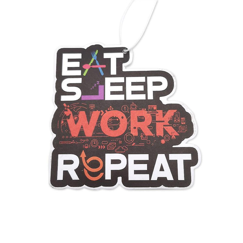 Eat Sleep Work Repeat Style Car Air Freshener Hanging Perfume Rear View Mirror Decor For Car 1 Pc