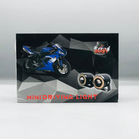 Mini Driving Ring Light Upgraded Model Motorcycle Auxiliary Spot Lights High Low Beam White / Yellow With Ring 2 Pcs Set