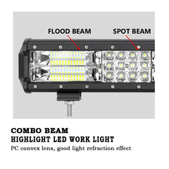 28 Inch Straight Bar Light Tri-Row Style Down Brackets