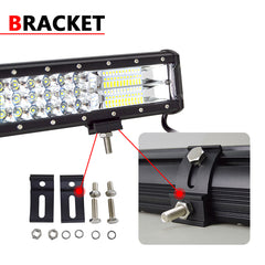 28 Inch Straight Bar Light Tri-Row Style Down Brackets