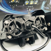 3 SMD Spotlight Headlight 9D 60 Watt Lens Yellow - White Beam Fog Lights 2 Pcs Set