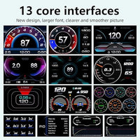 Universal P3 OBD2+GPS HUD Gauge Car Digital Head Up Display Speedometer Turbo RPM Alarm 1 Pc