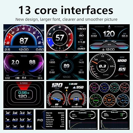 Universal P3 OBD2+GPS HUD Gauge Car Digital Head Up Display Speedometer Turbo RPM Alarm 1 Pc