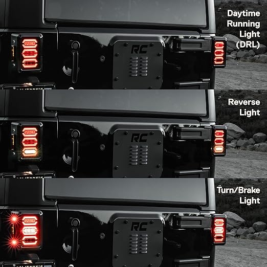 Universal Jeep Back Light Without Indicator Wrangler JK JKU Model Line Style 2 Pc
