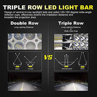 44 Inch curve Bar Light With Side Brackets Tri Row Style