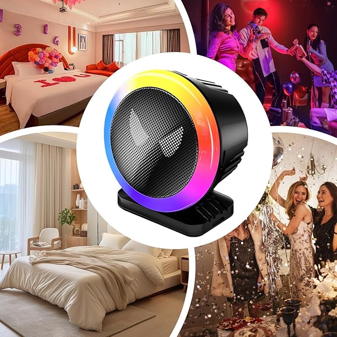 1 Pc Universal LED Light Speaker RGB Ambient Lights, Full Color Rechargeable Perfume For Car