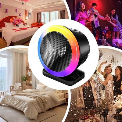 1 Pc Universal LED Light Speaker RGB Ambient Lights, Full Color Rechargeable Perfume For Car