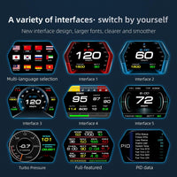Universal P17 OBD2+GPS HUD Gauge Car Digital Head Up Display Speedometer Turbo RPM Alarm 1 Pc