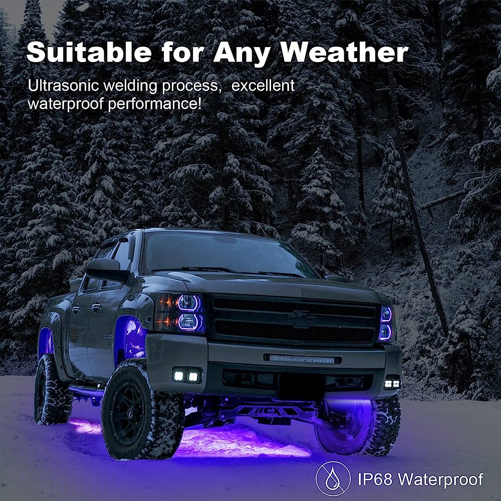 Car Glow Rods Universal Car Dynamic Style Under Glow Lights Car Exterior Light Strip ...