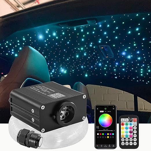 Universal Car Night Star Light Roof Twinkle Bluetooth APP & Mobile Control Music Mode Fiber Optic Lights