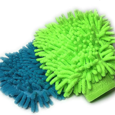 Universal Car Microfiber Cleaning Dusting Microfiber Wash Mitt Gloves With Premium Quality Pc 1