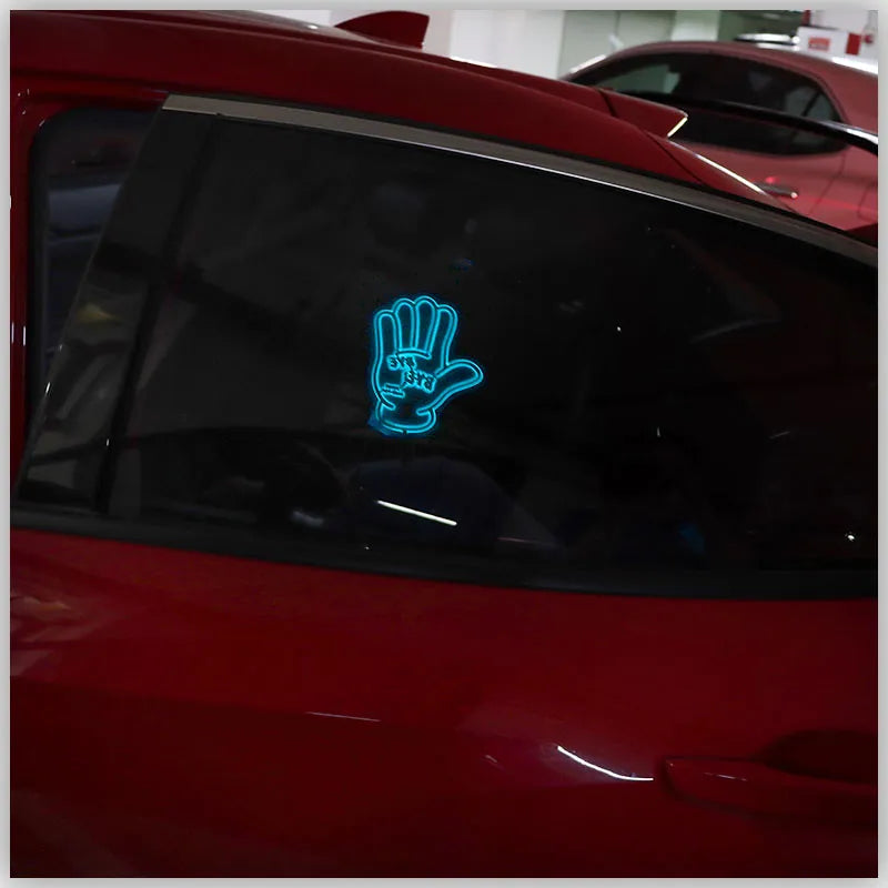 BYE BYE! LED Car Window Sticker Windshield Electric Safety Decal Decoration Sticker Auto 1 Pc