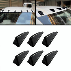 Universal Car Roof Shark Fin Spoiler Wings For Decoration 6 Pcs Set