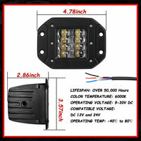 ARB Style Bumper Bar Light -Flood Lights 2 Pcs Set