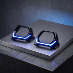 Universal Hexagon Shape Shrouds Bezel Covers with Blue LED Daytime Running Lights