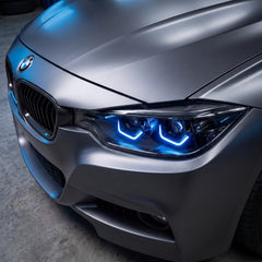 Universal Hexagon Shape Shrouds Bezel Covers with Blue LED Daytime Running Lights