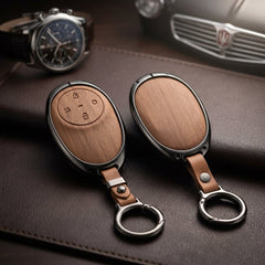 Aion V Elite Series Metallic Car Key Case Luxury Zinc Alloy Protection Case(Brown)