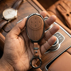 Aion V Elite Series Metallic Car Key Case Luxury Zinc Alloy Protection Case(Brown)