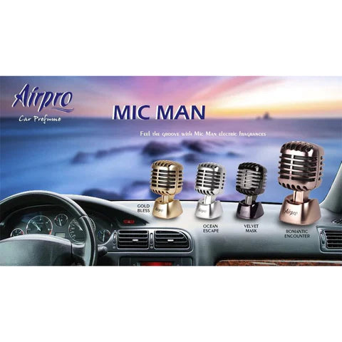 Universal Luxury Mic Man Car Perfume/Air Fresheners for Dashboard Long lasting Fragrance to Fresh up Your Car 1Pc (Black)