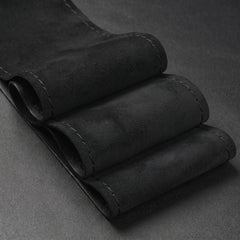 Universal Hand sewing Top Alcantara Steering Wheel Cover 1 Pc (Black)