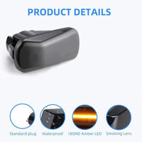 2 Pcs Set City Audi Style Side Fender Indicator in Smoke Color