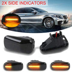2 Pcs Set City Audi Style Side Fender Indicator in Smoke Color
