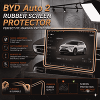 BYD Atto 2 Display Screen Silicone Rubber Protection LCD Edges Protector (Black)