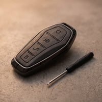 BYD Atto 2 Elite Series Metallic Car Key Case Luxury Zinc Alloy Protection Case(Black)