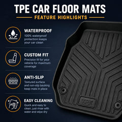 BYD Auto 3 Heavy Duty All-Weather TPE Car Floor Mats in Premium Quality