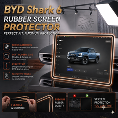 BYD Shark 6 Display Screen Silicone Rubber Protection LCD Edges Protector (Black)