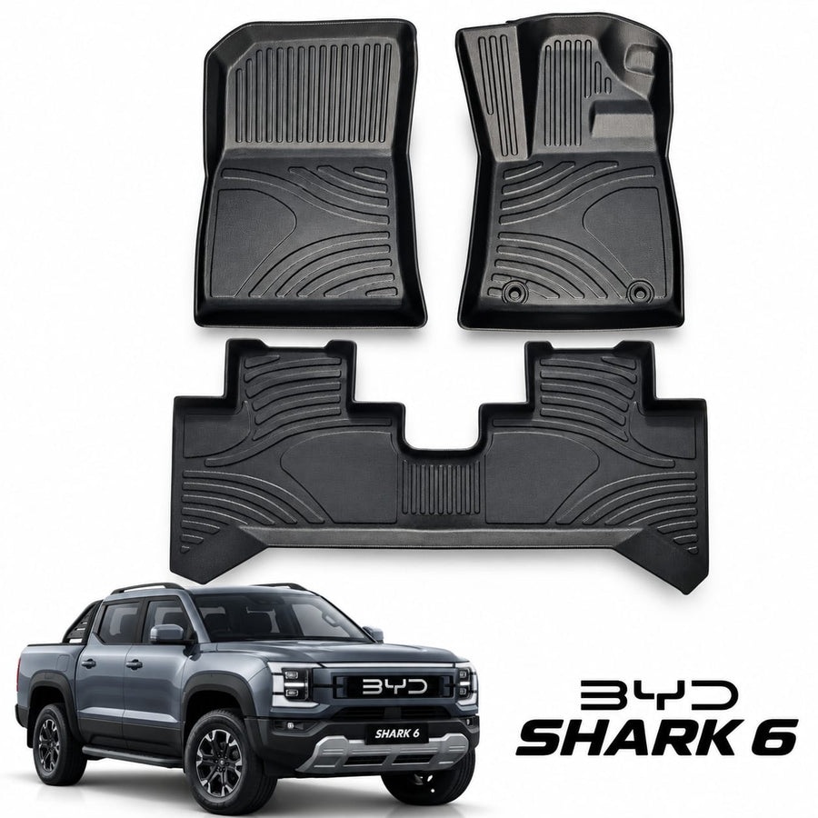 BYD Shark 6 Heavy Duty All-Weather TPE Car Floor Mats in Premium Quality