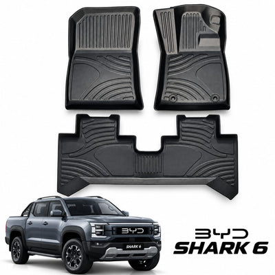 BYD Shark 6 Heavy Duty All-Weather TPE Car Floor Mats in Premium Quality