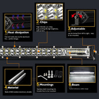 Bar Light Tri-Row Slim  31 Inch 300 Watt