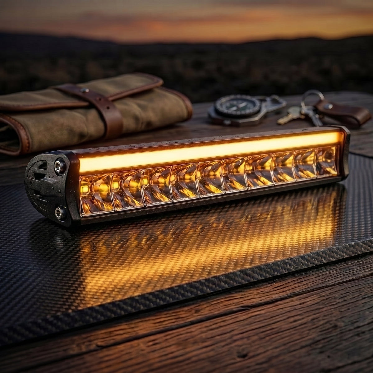 Premium Series 13.5 inch Slim LED Bar Light Amber DRL Off-Road Driving Beam For All Vehicles