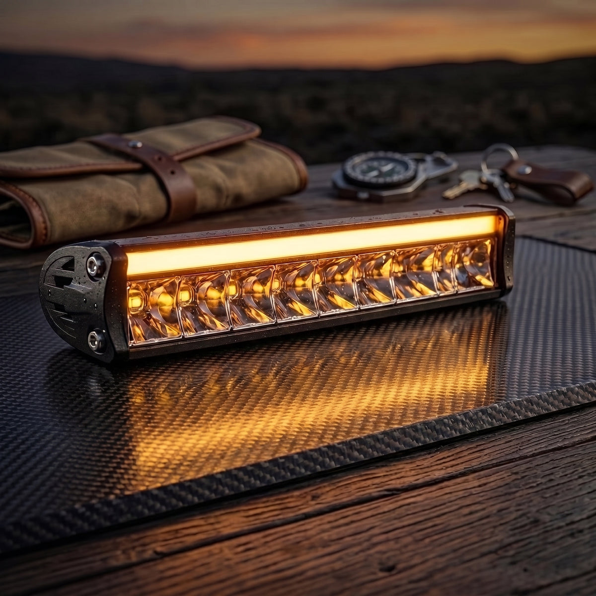 Premium Series 7 inch Slim LED Bar Light Amber DRL Off-Road Driving Beam For All Vehicles
