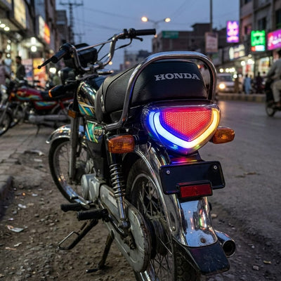 Bike Back Light Lava Style With Indicator For CD 70 Bike